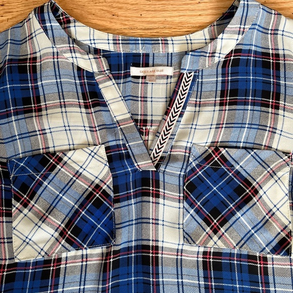 Stitch Fix SKIES ARE BLUE plaid shirt - Picture 6 of 6
